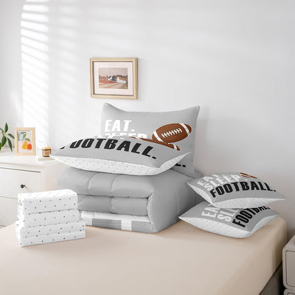 FEELYOU Football Comforter 7 Pieces Set, SIZE FULL