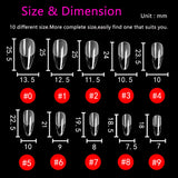 MAGIC ARMOR False Nail tip 120PCS (Almond Nail tips-120) Almond Press on Nails Medium French Design Clear Full Cover Artificial with Nail Glue for Home DIY Nail Salon Nail Extension,10 Sizes