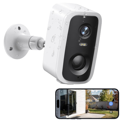 HEDNIC Q10 WIFI Rechargeable Battery Bullet Security Camera 4.0MP/Two Way Speaker