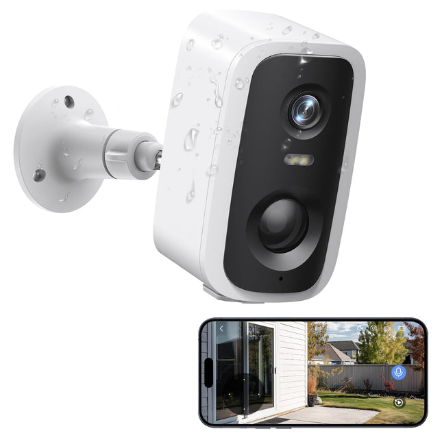 HEDNIC Q10 WIFI Rechargeable Battery Bullet Security Camera 4.0MP/Two Way Speaker