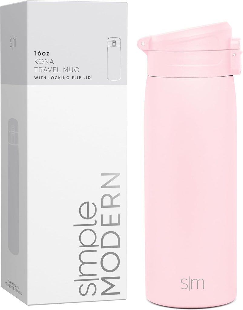 Simple Modern Travel Coffee Mug with Snap Flip Lid 16 oz