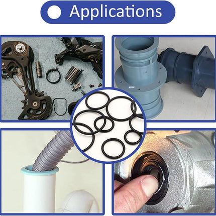 O Ring Kit, 419 Piece Metric Universal O-Ring Assortment Kits Rubber NBR O-Ring Gasket Set for Automotive, Plumbing and Faucet Repair + 4 Piece O-Ring and Seal Remover