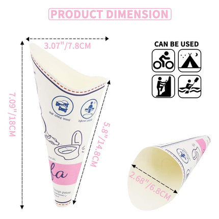 guofa GUOFA Portable Waterproof Disposbable Paper Pee Funnel for Women, Stand Up Pee Cup for Travel, Emergency Use (28)