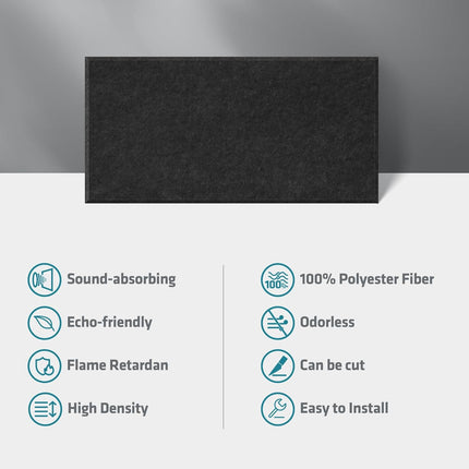 YLCHom 6 PCS 23.6" x 11.8" x 0.4" Acoustic Panels