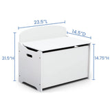 Delta Children MySize Deluxe Toy Box, Bianca White