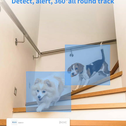 XIAOVV 2K PTZ Indoor Camera,HD Monitor with Audio,Pet Camera with Phone App for Home Security Indoor,Privicy Protection,Human Detection,2-Way Talk,Night Vision,AI Tracking (Q2)