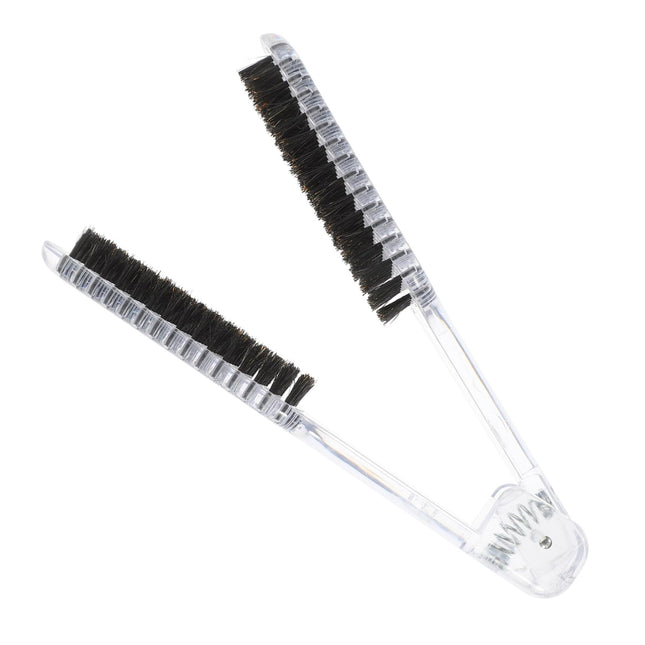 Hair Straightener Comb V Shaped Abs Clamp Brush for Women, CLEAR
