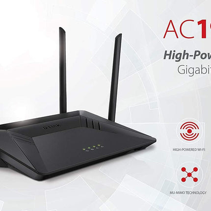 (NEW OPEN) D-Link AC1900 High-Power MU-MIMO Wi-Fi Router - Dual Band Gigabit Gaming Wireless High Speed DIR-1935