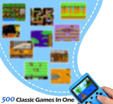 Retro Game Console, Handheld Game Console Retro Mini Game Player with 500 Classical FC Games