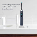 Genuine Philips  Magnetic Charger for Oral-B iO Series 7/8/9 Electric Toothbrush,Replacement Charging Base Compatible with Braun Oral-B iO Electric Toothbrush,Travel Charger Base Model 3768 (2-hole power plug)