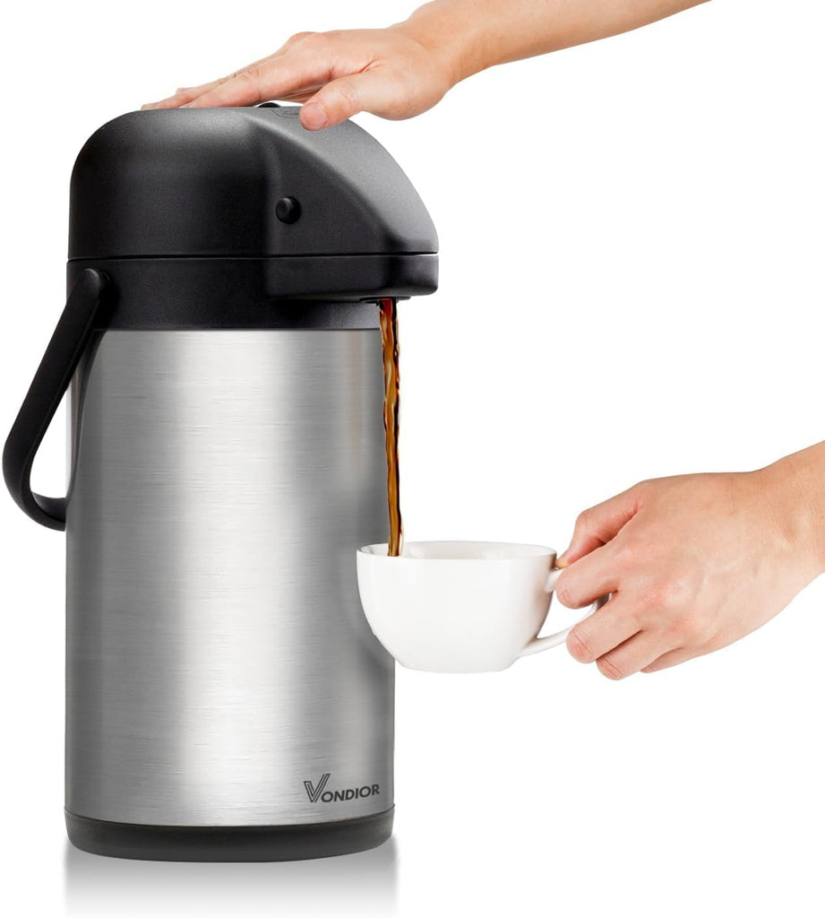 Vondior 64 Oz Airpot Coffee Dispenser with Pump, Insulated Thermal Coffee Carafe