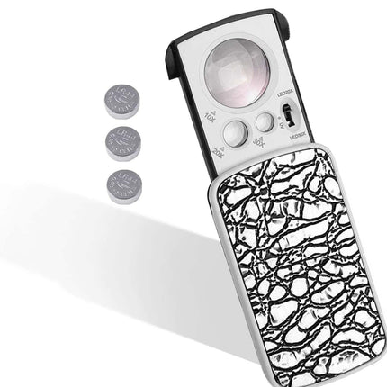 Jewelry Loupe with LED UV Light, 30X 60X 90X Pocket Magnifier