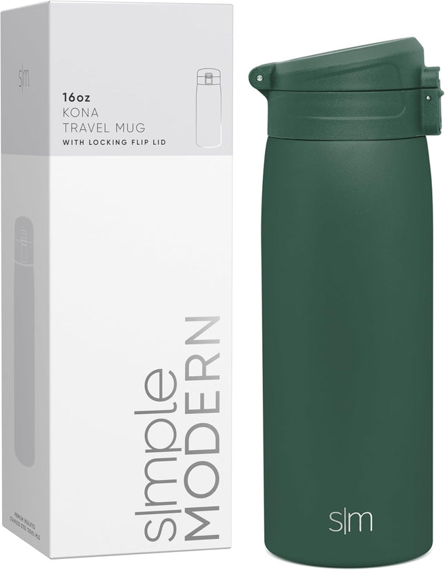 Simple Modern Travel Coffee Mug with Snap Flip Lid 16 oz