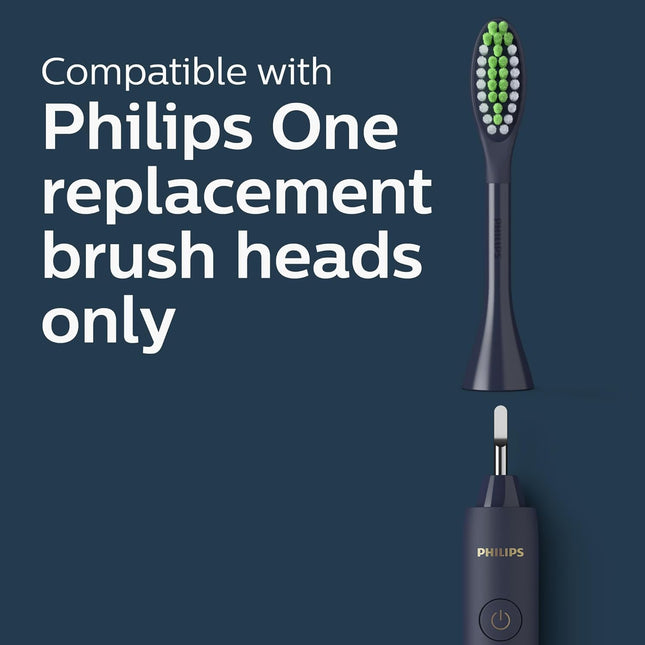PHILIPS One By Sonicare Battery Toothbrush, Midnight, Hy1100/04