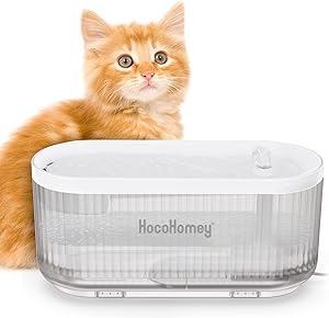 Hocohomey 110oz/3L Cat Water Fountain,Automatic Pet Water Fountain for Cats & Dogs Inside