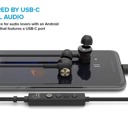 Creative SXFI Trio Triple-Driver in-Ear USB-C Headphones with Super X-Fi Audio Holography, 3D Surround Sound, Up to 100 dB SNR, Kevlar Cable with SXFI Wire, Built-in Mic, AuraSeal Noise Isolation