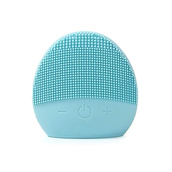 Mini Silicone Facial Cleansing Brush - FEITA Waterproof Silicon Face Cleaner and Electric Masager System for All Skin Types (Blue) Health and Beauty