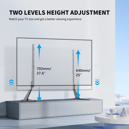 Suptek Universal TV Stand Table Top Replacement TV Legs for 22-65 inches LCD Flat and Curved Screen TV, Max VESA up to 800x400mm Support 110lbs, X00279PM51