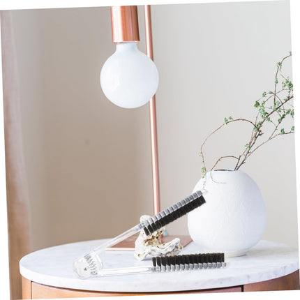 Hair Straightener Comb V Shaped Abs Clamp Brush for Women, CLEAR