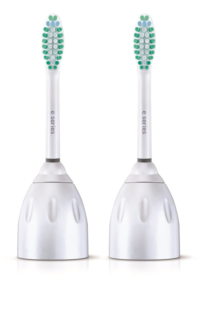 Philips Sonicare Genuine E-Series Replacement Toothbrush Heads, 2 Brush Heads, White, HX7022- (075020026996)