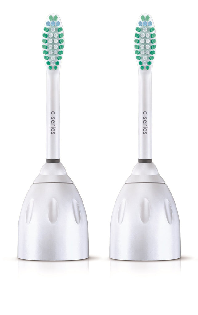 Philips Sonicare Genuine E-Series Replacement Toothbrush Heads, 2 Brush Heads, White, HX7022- (075020026996)