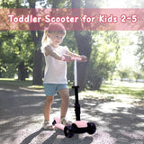 Kids Scooter,Toddler Scooter for Kids 2-5 Years Old,Adjustable Height and Removable Seat,with 3 LED Wheel Outdoor Activities T110