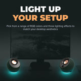 (LIKE NEW) Creative Pebble Pro Minimalist 2.0 USB-C Computer Speakers- Dark Green