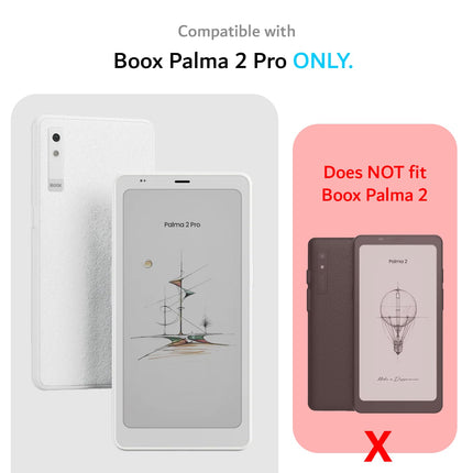 TUDIA SKN Clear Designed for Boox Palma 2 PRO Case Back Cover Shockproof Slim - [DO NOT FIT Palma 2] Anti Yellowing Silicone Gel Transparent Back Lightweight Grip TPU Bumper (Clear Pink)