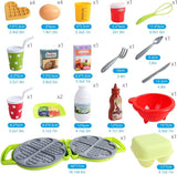 Play Food Waffle Toy Pretend Role Play Toys Kitchen Toys for Kids Children Educational Toy T30