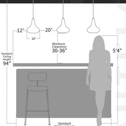AUTELO Blue Pendant Lights Kitchen Island, 10" Hammered Glass Pendant Lights, Modern Pendant Light Fixtures in Matte Black Finish, Hanging Lamp for Dining Room, Kitchen Sink, H9164 BU