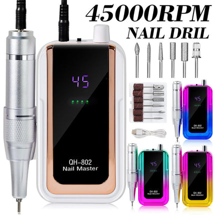 YIYAO 45000RPM Rechargeable Electric Nail Drill Manicure Machine