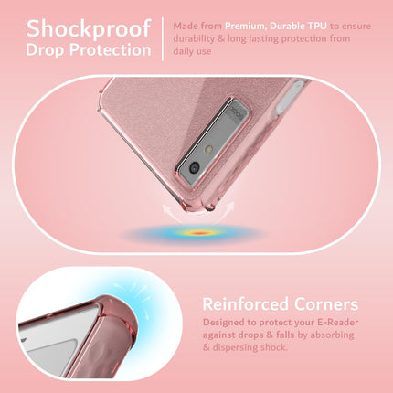 TUDIA SKN Clear Designed for Boox Palma 2 PRO Case Back Cover Shockproof Slim - [DO NOT FIT Palma 2] Anti Yellowing Silicone Gel Transparent Back Lightweight Grip TPU Bumper (Clear Pink)