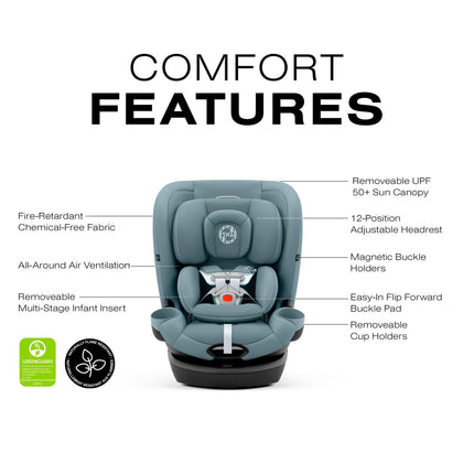 CYBEX Callisto G 360 Rotating All-in-One Convertible Car Seat, STORMY BLUE