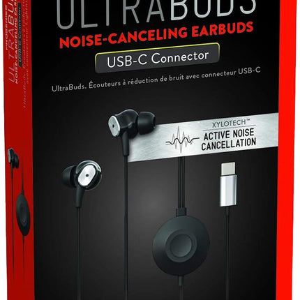 Black Helix Active Noise Cancelling USB-C Earbuds