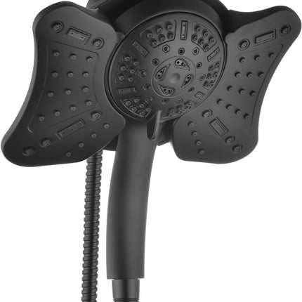 GRICH High Pressure Shower Head with Handheld - Dual Showerheads Combo, Black