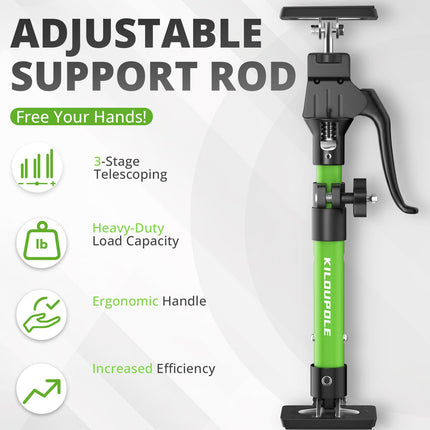 KILOUPOLE Cabinet Jack Support Pole, 15.8-23.6 Inches Steel Telescopic Quick Support Rod, Third Hand Tool 3rd Hand Support System, Drywall Jack, Cargo Bars, 200 LB Capacity, 2-Pack