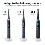 Genuine Philips  Magnetic Charger for Oral-B iO Series 7/8/9 Electric Toothbrush,Replacement Charging Base Compatible with Braun Oral-B iO Electric Toothbrush,Travel Charger Base Model 3768 (2-hole power plug)