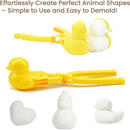 PopocolaLee 3D Animal Rice Molds Set Non-Stick Duck Rice Mold for Fun and Creative Meals Includes 3 Animal Shaped Molds