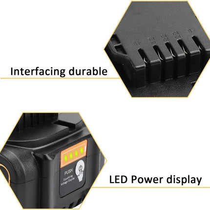 2 Pack Waitley 20V 5.0Ah Replacement Battery Compatible with Dewalt DCB200 DCB203 DCB204 DCD780 DCD785 DCD795 DCF885 DCF895 DCS380 DCS391 Li-ion Battery Tools
