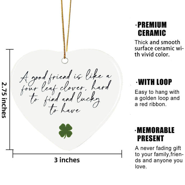 HENKNJAR Friendship Ornaments Gift for Women Men Christmas Ornaments Tree Hanging Survivor Decoration Gift for Xmas Garland Wreath Decor Party Family Friendship Present