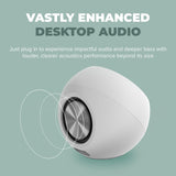 (LIKE NEW) Creative Pebble Pro Minimalist 2.0 USB-C Computer Speakers- Dark Green