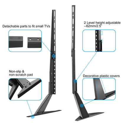 Suptek Universal TV Stand Table Top Replacement TV Legs for 22-65 inches LCD Flat and Curved Screen TV, Max VESA up to 800x400mm Support 110lbs, X00279PM51