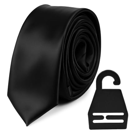 DTDNZKN Men's Necktie with Hook, BLACK