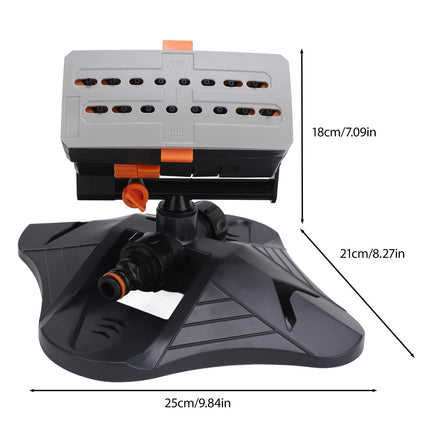 VC FORMARK Mini Oscillator Sprinkler Bundle 16 Hole Lawn Sprinkler Automatic Swing Garden Water Sprinkler with 4 Spray Modes Adjustable Lawn Irrigation System for Yard