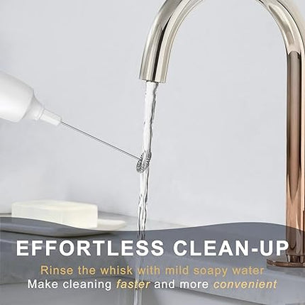 Milk Frother Handheld Frother for Coffee, Battery Operated Coffee Frother with Stainless Steel Stand, Electric Drink Mixer for Coffee, Lattes, Cappuccinno, Matcha and Hot Chocolate, GREEN COLOUR(MA002)