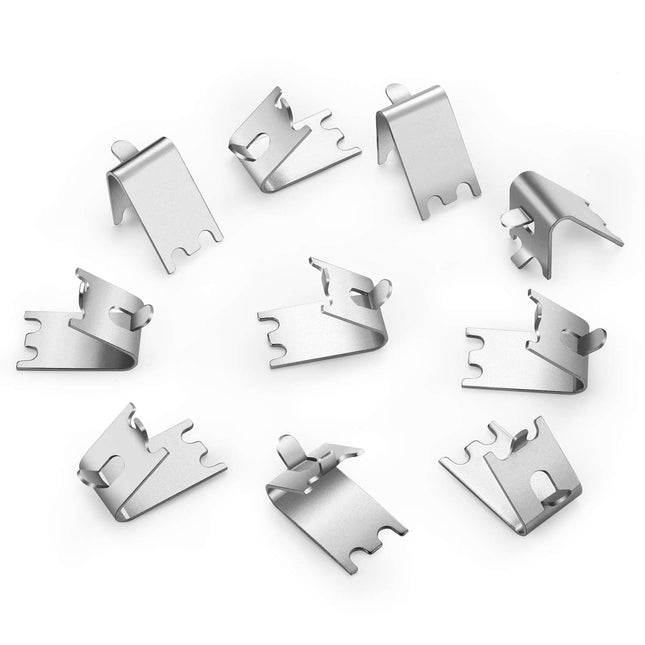HK Freezer 10PCS Replacement Shelf Square Buckles Clips, Stainless Steel Hooks Shelf Clip for Refrigerator