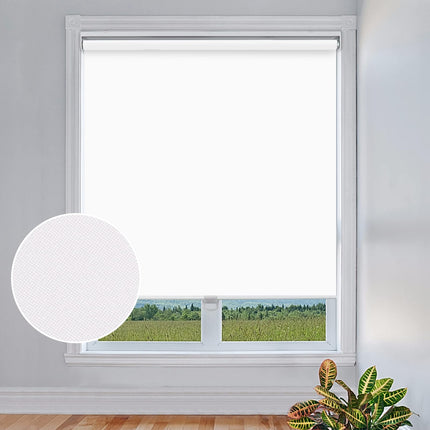 SEEYE Cordless Roller Window Shades, Blackout Roller Blinds for Window Treatments Waterproof Pull Down Blinds & Shades for Home Kitchen Bathroom Bedrooms 24" W x 72" L(61W x 183L cm), White