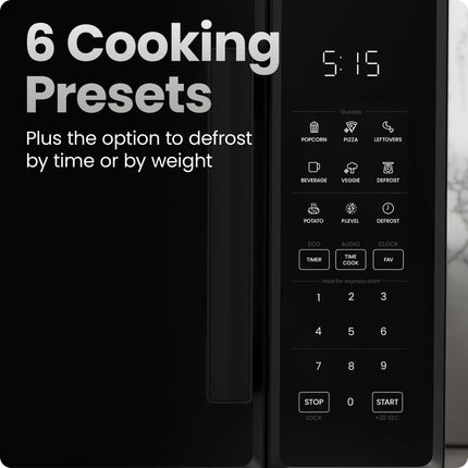 Chefman Countertop 31L (1.1cu ft)  Microwave Oven, BLACK