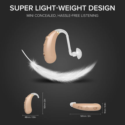 Coniler Hearing Aids Rechargeable, Intelligent Volume Memory Digital Hearing Amplifier for Seniors and adults (1 pc)