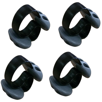 NewFerU 4PACK Desk Cable Drop Clips Non-Adhesive, Table Cord Stay Holder Weighted, Small Wire Management Clamp Removable, Silicone Tidy Organizer Keeper for Phone PC Chargers